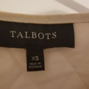 Talbots cream colored quilted jacket